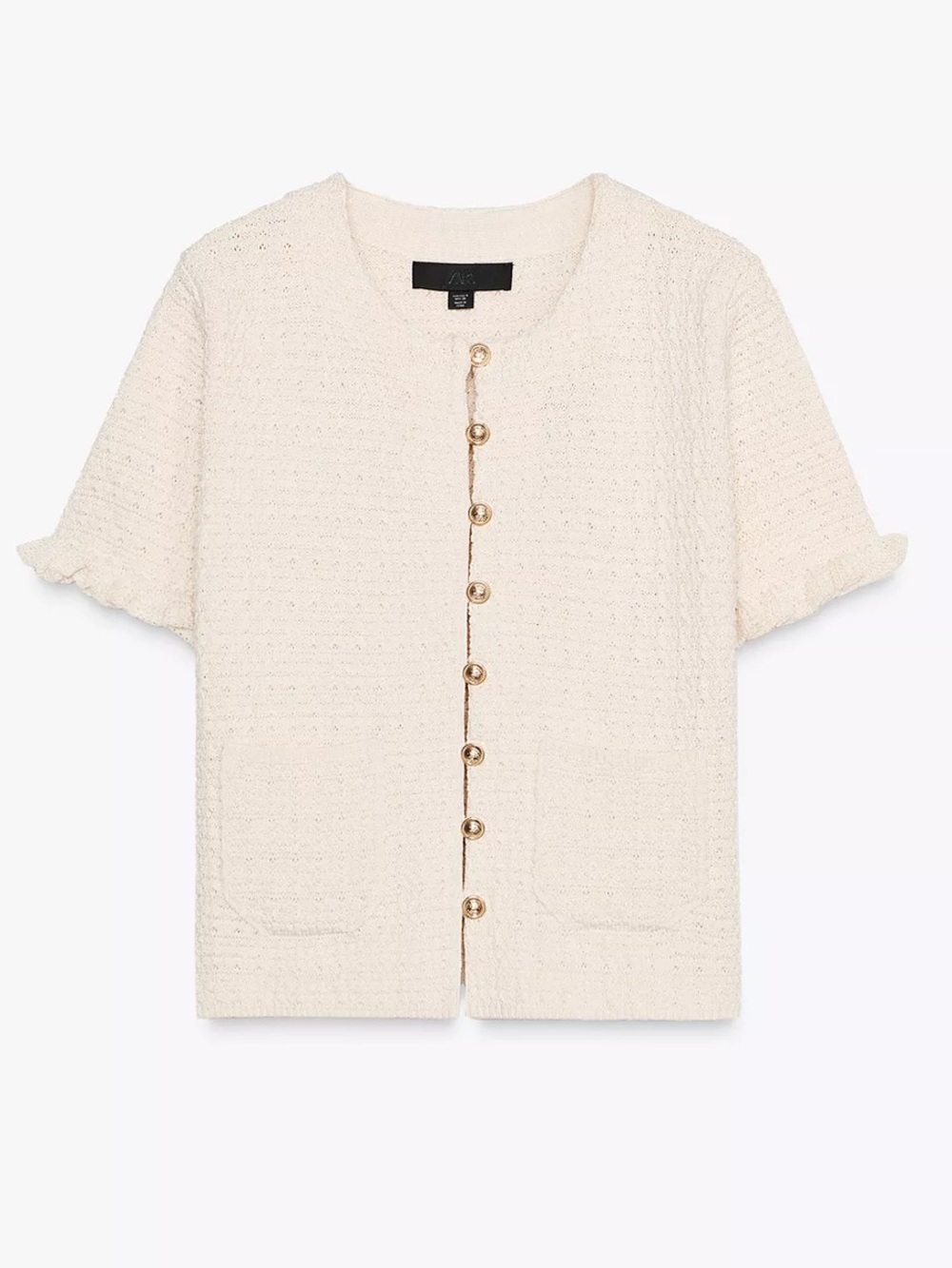 Zara ruffled knit cardigan